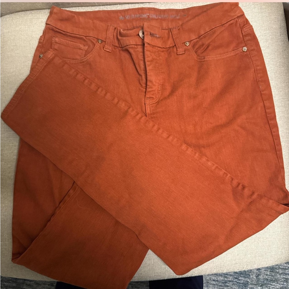 Burnt orange jeans